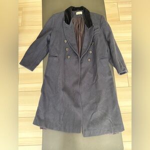 Vintage Lorovi Navy Double-Breasted Women's Pea Coat